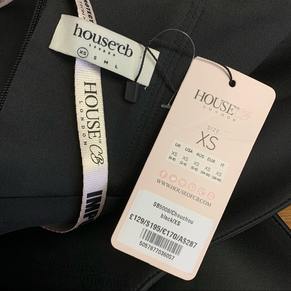 House of CB Chouchou Stretch Satin Asymmetric Mini Dress Sweetheart Strapless XS - Picture 8 of 12